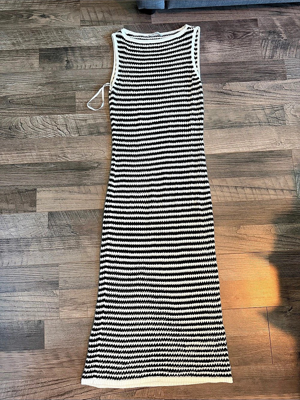 A& F Striped Crochet Knit Maxi Dress